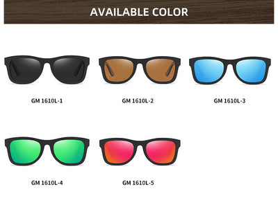 Pattern Leg Spring Hinge Polarized Sun Glasses
