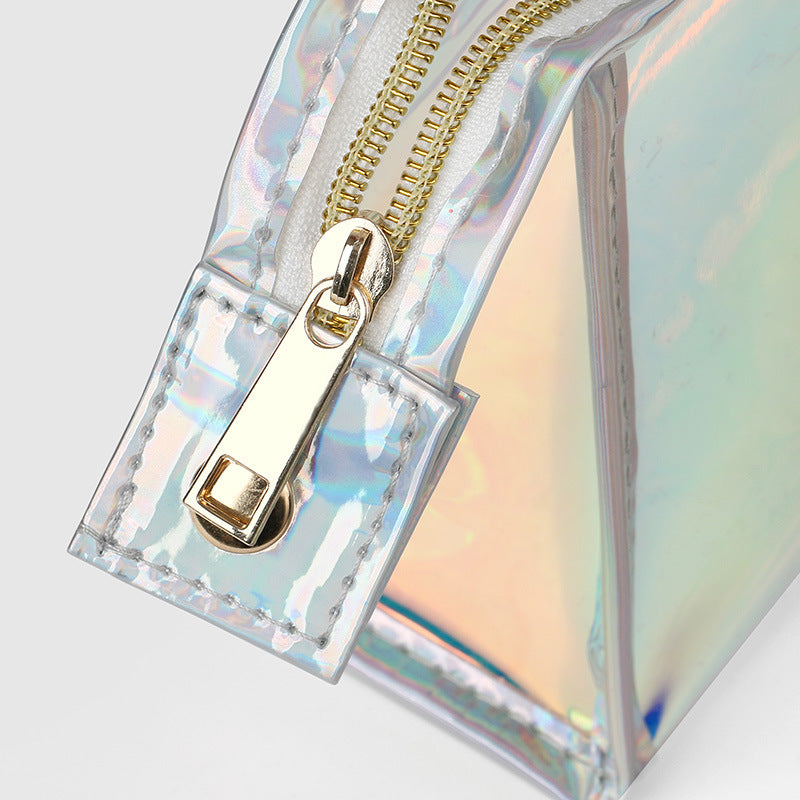 Transparent Laser Cosmetic Bag Women's Portable And Simple Waterproof