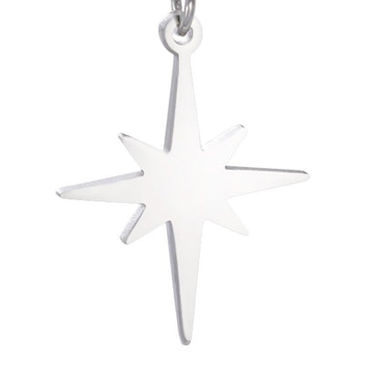 Stainless Steel Rice Necklace Female Six-pointed Star