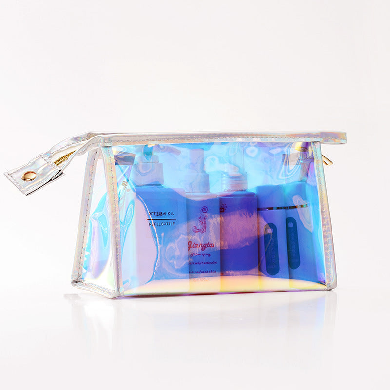 Transparent Laser Cosmetic Bag Women's Portable And Simple Waterproof