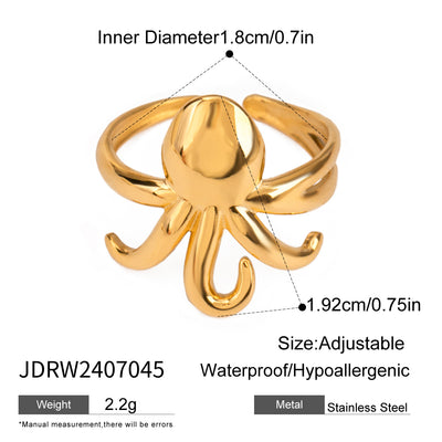 Special-interest Design Stainless Steel Jewelry Non-fading Ornament Ring