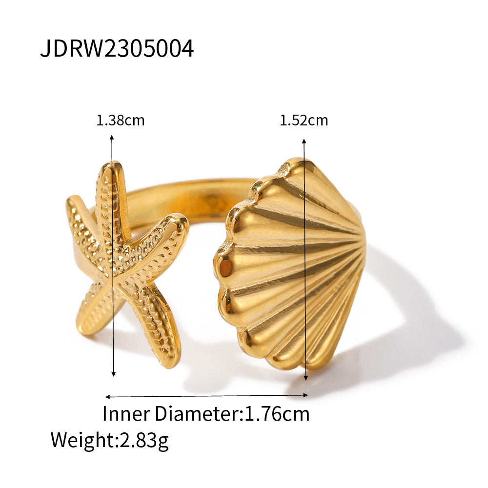 Special-interest Design Stainless Steel Jewelry Non-fading Ornament Ring