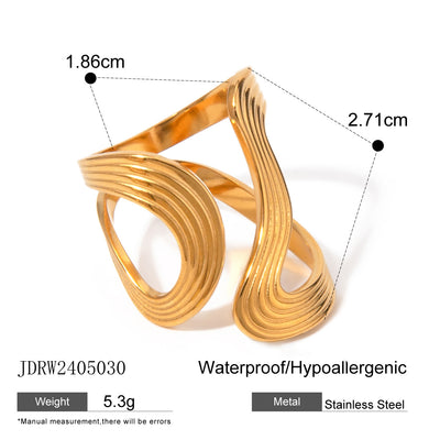 Special-interest Design Stainless Steel Jewelry Non-fading Ornament Ring