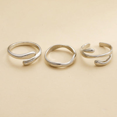 Irregular Water Drop Ring Suit 3-piece Set Women's Fashion Creative
