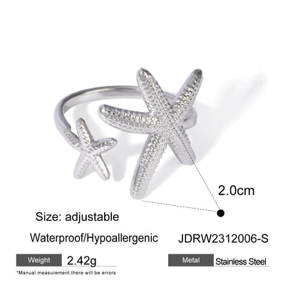 Special-interest Design Stainless Steel Jewelry Non-fading Ornament Ring
