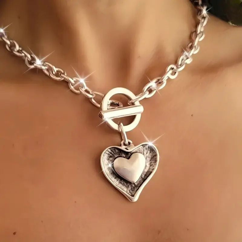 Fashion Love Titanium Steel Necklace For Women European And American