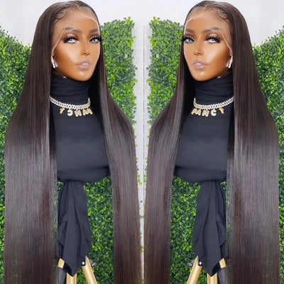 Front Lace Long Straight African Women Wig Head Cover
